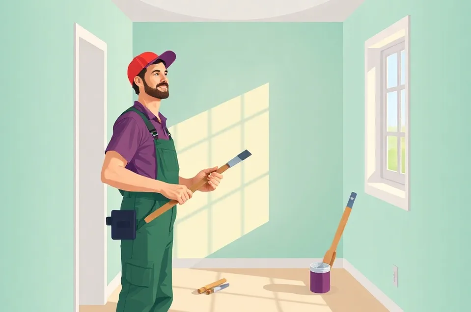 Intérieur rénové après travaux de peinture à Pornichet